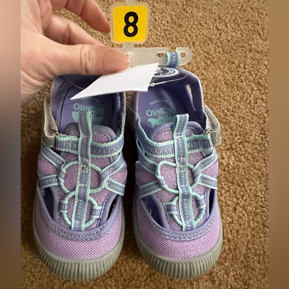 Oshkosh lavender purple bumper toe sneaker sandal - Picture 3 of 10